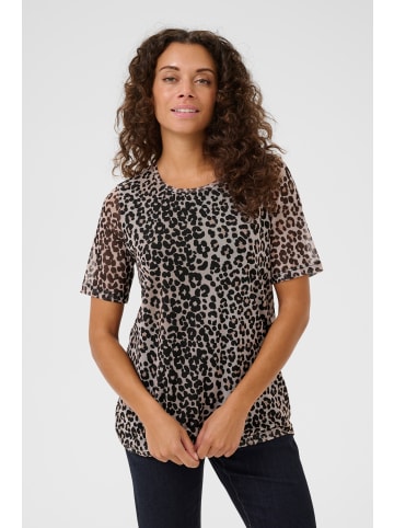 CULTURE Kurzarm-Bluse CUcalli Casual fit in Leopard