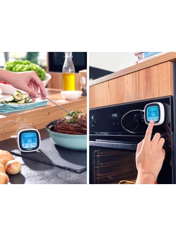 Leifheit  Digitales Braten- & BBQ-Thermometer 03223 weiß anthrazit silber 7,6x7,6x5,0cm