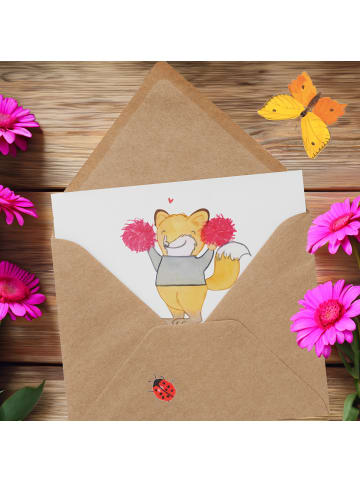 Mr. & Mrs. Panda Einladungskarte Beste Schwester mit Spruch in Weiß