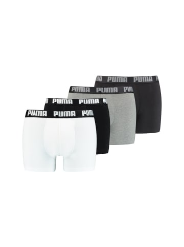 Puma Boxershort 4er Pack in Weiß/Grau
