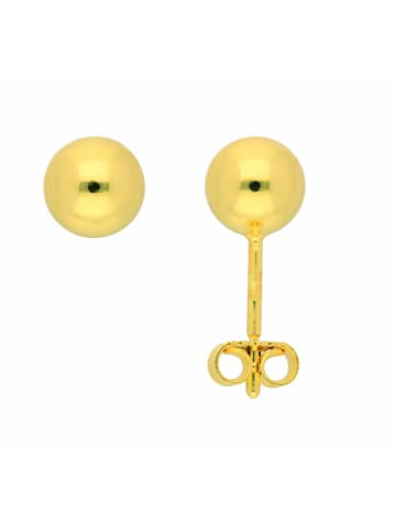 Adeliás Damen 333 Gold Ohrringe / Ohrstecker Ø 6 mm in gold