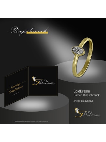 GoldDream Goldring 333 Gelbgold - 8 Karat, Oval Größe 58 (18,5)