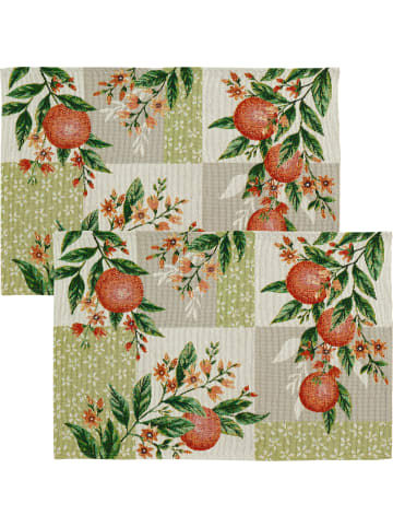 Sander Baumwollmischung, Gewebt, Gobelin Tischset 2er-Pack Laranja in orange-natur