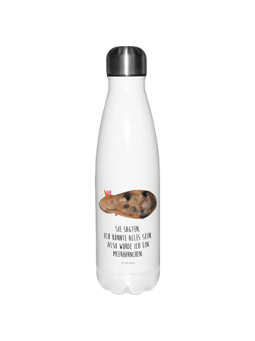 Mr. & Mrs. Panda Thermosflasche Einhorn Meerschweinchen mit Spruch in Weiß
