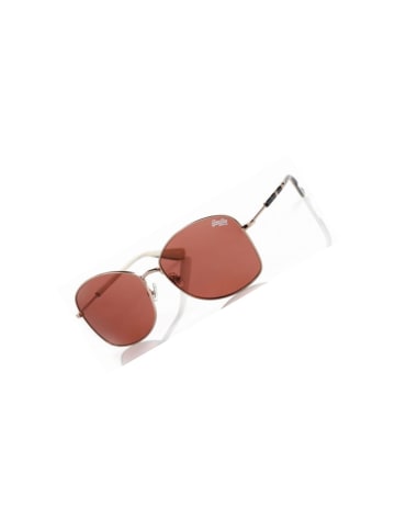 Superdry Superdry Sonnenbrille aus Metall in Gold/Rosa/Braun