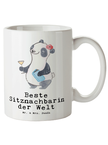 Mr. & Mrs. Panda JumboTasse Panda Beste Sitznachbarin der Welt m... in Weiß