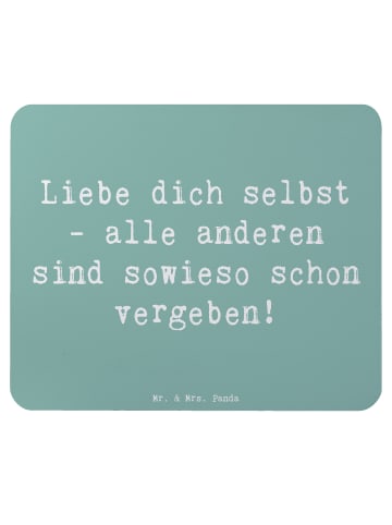 Mr. & Mrs. Panda Mauspad Spruch Selbstakzeptanz Liebe mit Spruch in Meeresbrise