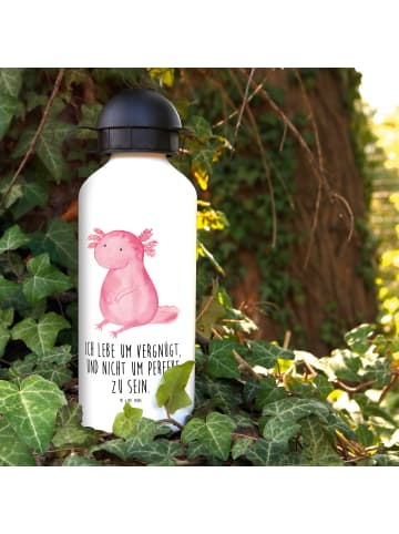 Mr. & Mrs. Panda Kindertrinkflasche Axolotl Niedlich mit Spruch in Weiß