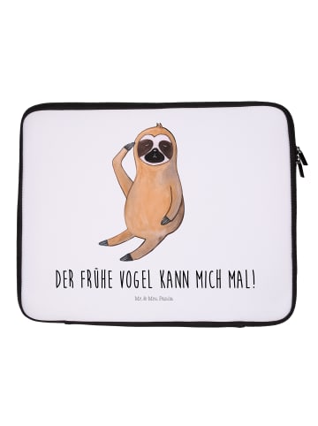 Mr. & Mrs. Panda Notebook Tasche Faultier Vogel mit Spruch in Weiß