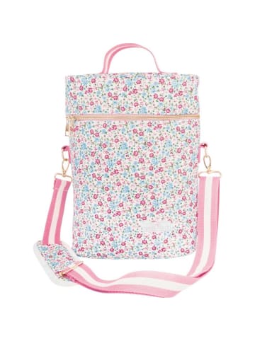 Greengate Greengate Weinkühler Kühltasche LOUISA Weiß mit Blumen Muster 34x13 cm