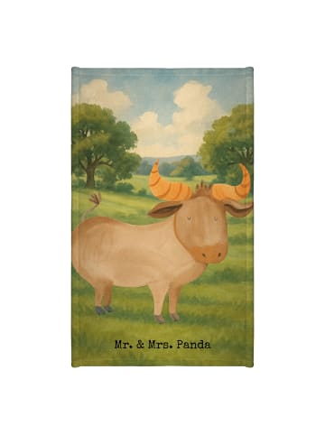 Mr. & Mrs. Panda Gästehandtuch Sternzeichen Stier Design ohne Sp... in Weiß