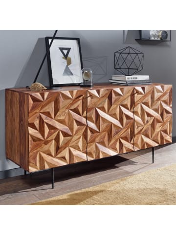KADIMA DESIGN Sideboard 144x72x47 cm Massivholz / Metall Anrichte, Kommode