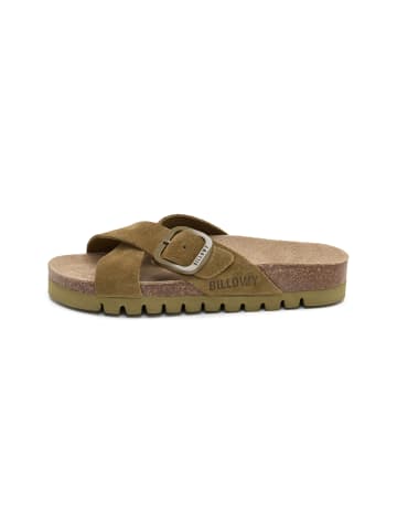 billowy Pantoletten in khaki