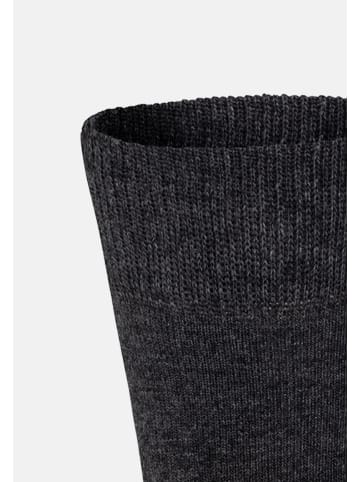 Kunert Socken Homesocks ohne Gummifäden in Anthra mel.