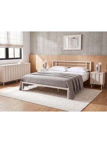 Beliani 2-tlg Doppelbett CUSSET in Beige