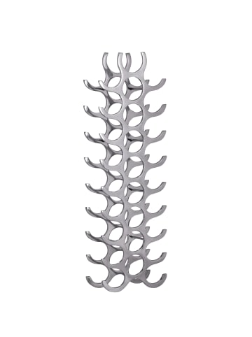 FineBuy Weinregal in Silber / Aluminium / 31x14x98