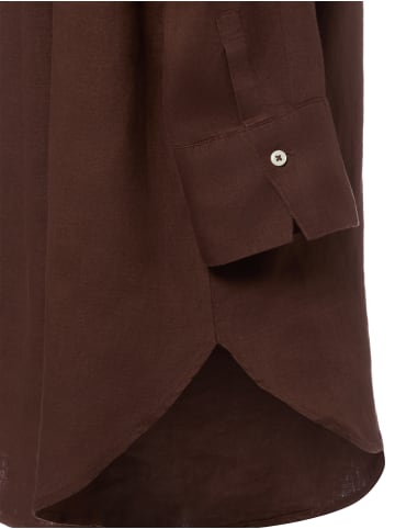 Marie Lund Leinenbluse Rihab in schoko - 0059