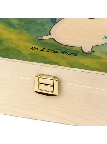 Mr. & Mrs. Panda Teekiste Einhorn Bergsteiger Design mit Spruch in Weiß