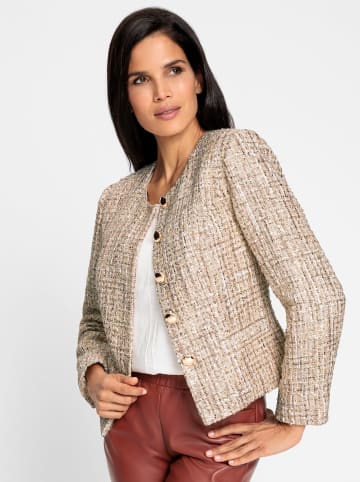 Heine Blazer in champagner-sand-gemustert