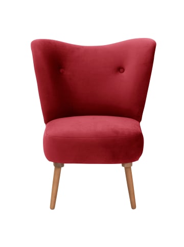 58 aufm Kessel COCKTAILSESSEL Kayra Samtvelours rot