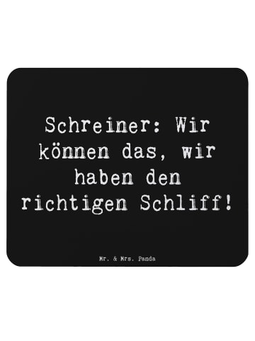 Mr. & Mrs. Panda Mouse Pad Spruch Schreiner Kompetenz mit Spruch in Schwarz