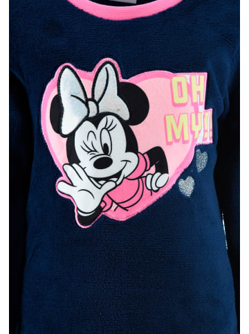 Disney Minnie Mouse 2tlg. Outfit: Schlafanzug Langarmshirt und Hose in Dunkel-Blau