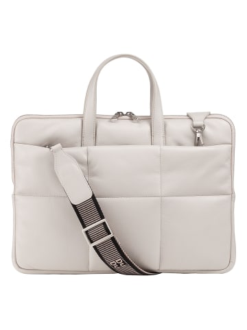 DuDu Togean Laptoptasche Leder 36 cm pearl