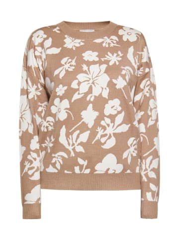 Usha Damen Pullover in TAUPE WOLLWEISS