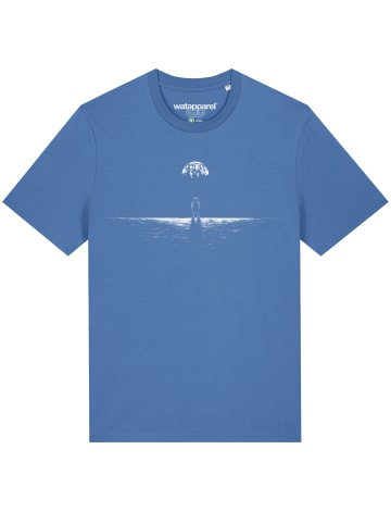 wat? Apparel T-Shirt Lost in space in Bright Blue