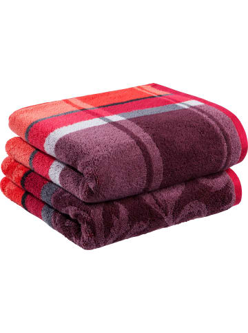 Erwin Müller Jacquard Duschtuch 2er-Pack Ludwigsburg in beere