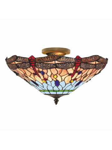 Licht-Erlebnisse Deckenlampe Ø 42 x (H)27 cm in Messing Bunt