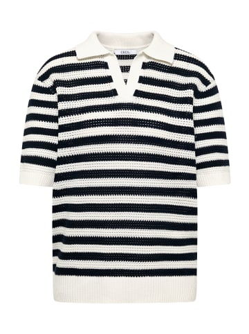 Cecil Kurzarm Poloshirt in Mesh-Qualität in Universal Blue
