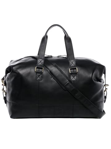 SID & VAIN Leder-Reisetasche Leder Weekender Unisex YALE in schwarz