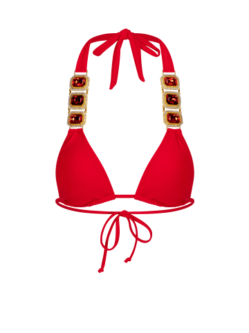 Moda Minx Bikini Top Boujee Triangel Top in rot