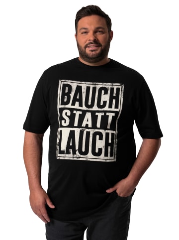 Men Plus Kurzarm T-Shirt in schwarz