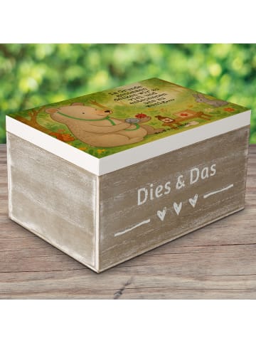 Mr. & Mrs. Panda Holzkiste Bär Arzt Design mit Spruch in Weiß