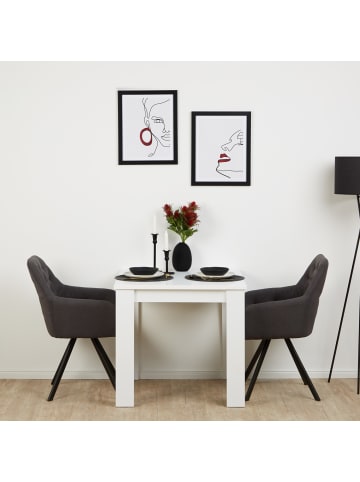 Homestyle4u Polsterstuhl 2er Set in Anthrazit