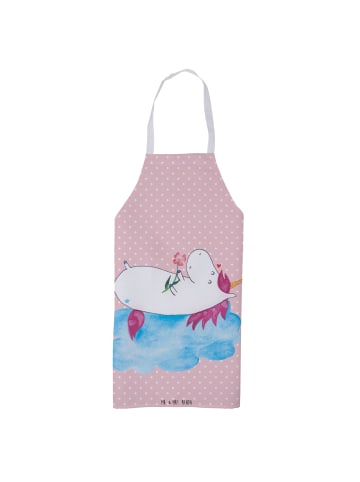 Mr. & Mrs. Panda Schürze Einhorn Verliebt ohne Spruch in Rot Pastell