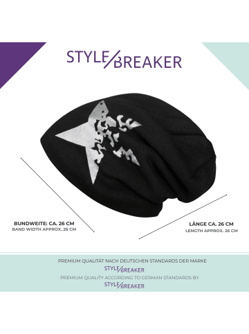 styleBREAKER Feinstrick Beanie Mütze in Midnight-Blue / Dunkelblau
