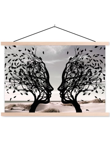 MuchoWow Poster mit Leiste Gesichtsbaum