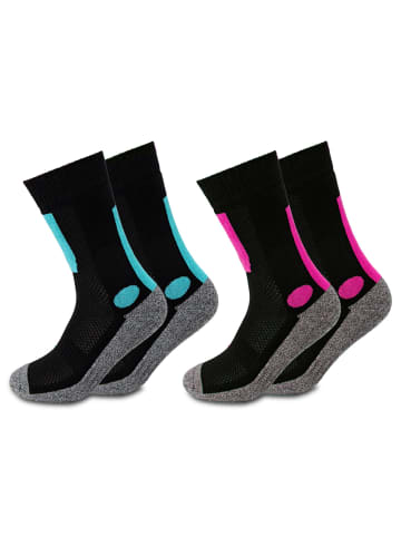 Occulto 2er Pack Wandersocken Gerlinde in Blau/Pink