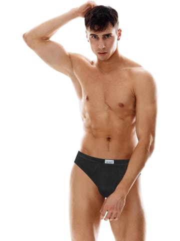 normani 3 Stück Herren Slips aus 100 % Baumwolle Berkeley in Schwarz