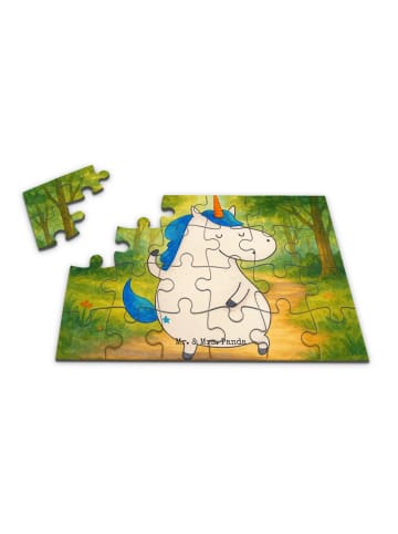 Mr. & Mrs. Panda Puzzle Einhorn Mann Design ohne Spruch in Weiß