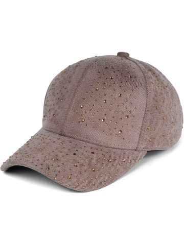 styleBREAKER Baseball Cap mit Strass in Taupe