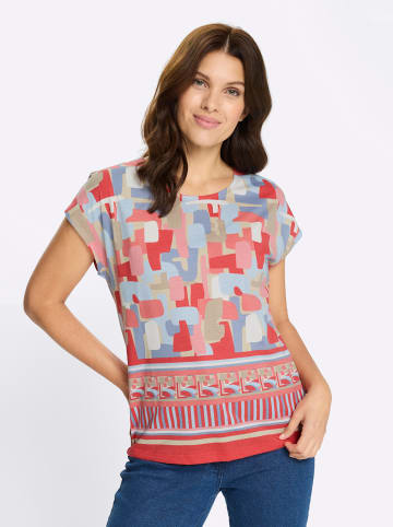 Sieh an! Kurzarm-Shirt in koralle-flamingo-bedruckt