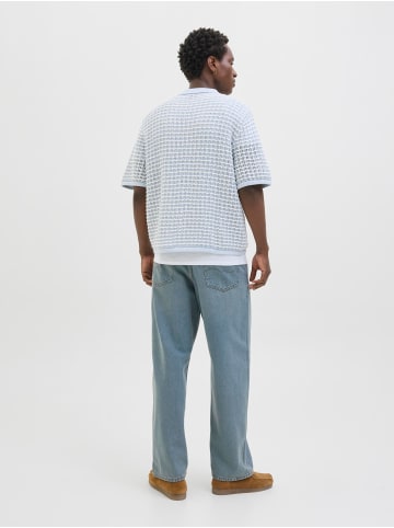 Jack & Jones Gestricktes Polo in Skyway