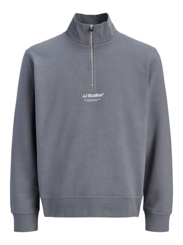 Jack & Jones Sweatshirt mit halbem Reißverschluss in Turbulence
