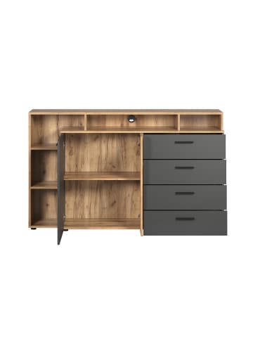 ebuy24 Sideboard Esteban Antrazit 168 x 38 cm