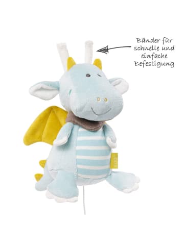 Fehn Spieluhr Drache 17 cm - Little Castle in blau