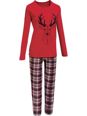 Erwin Müller Single-Jersey Schlafanzug in rot